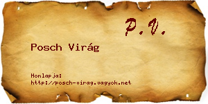 Posch Virág névjegykártya
